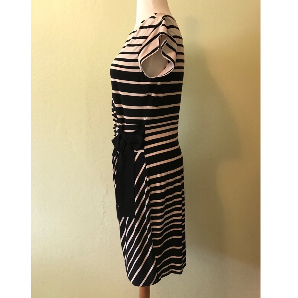 Just Taylor Striped Black and White Dress